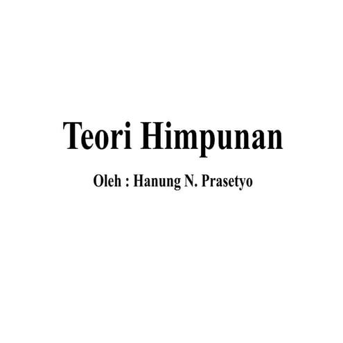 Teori himpunan