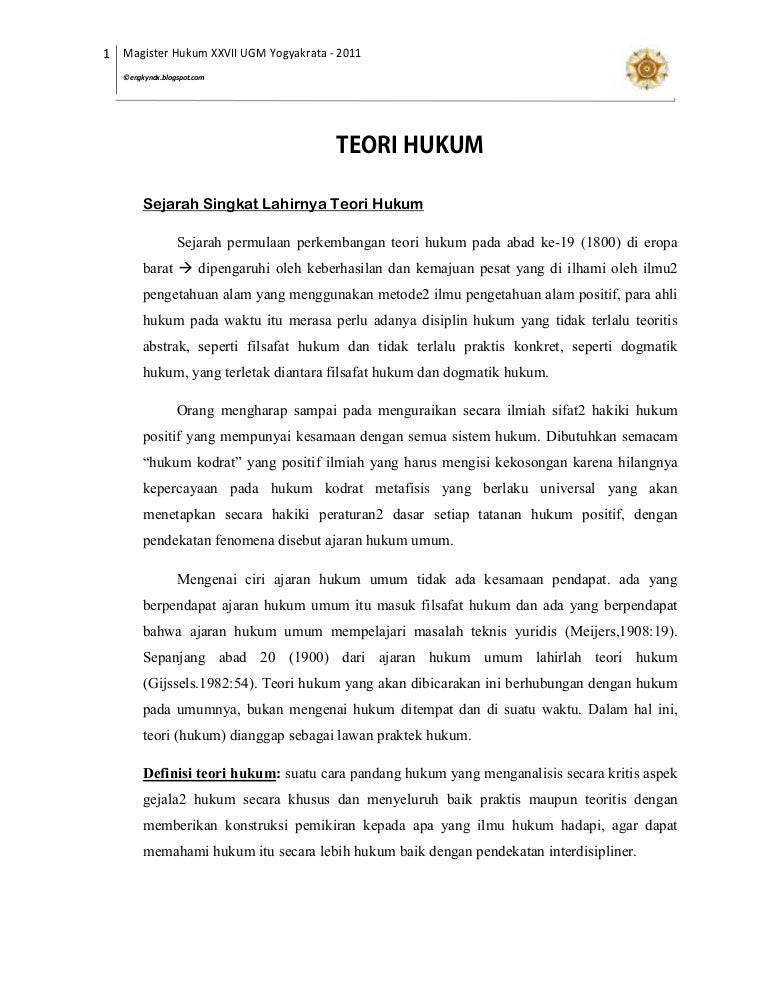 Teori Hukum