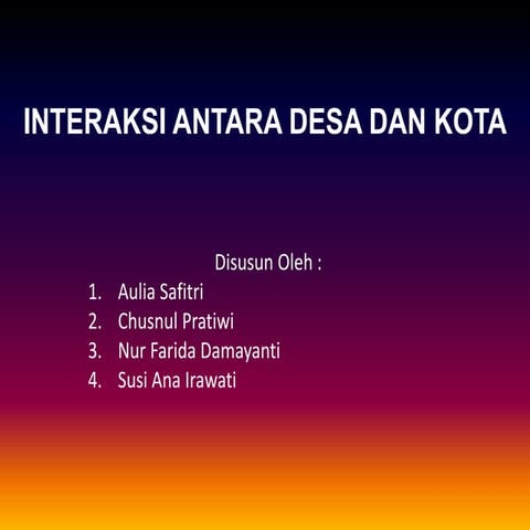 GEOGRAFI: TEORI INTERAKSI