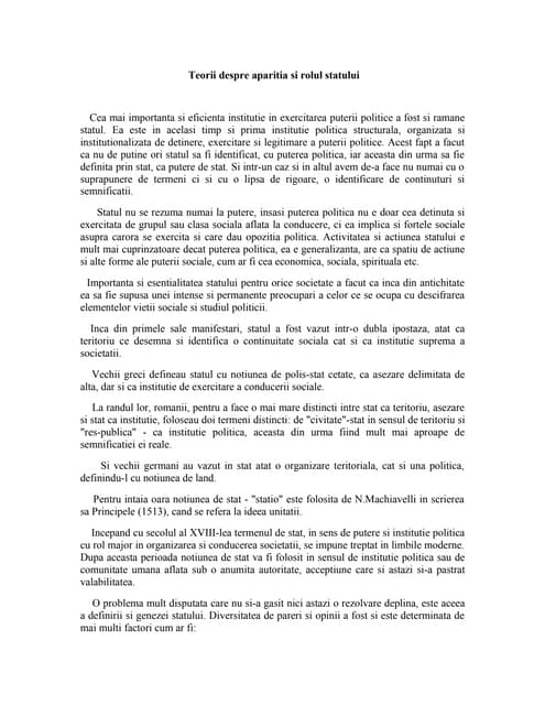 Adriana Secosan Prezentare Proiect Didactic Teorii Despre Stat