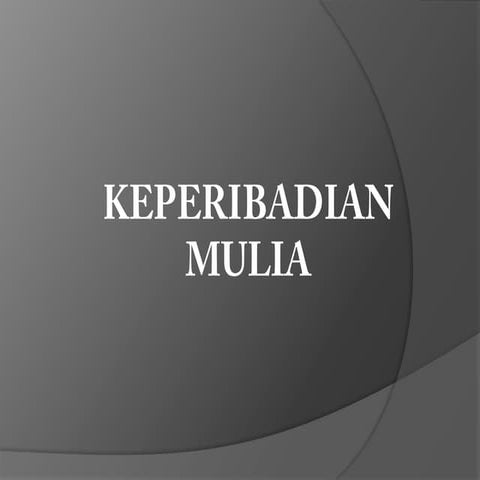Teori keperibadian mulia