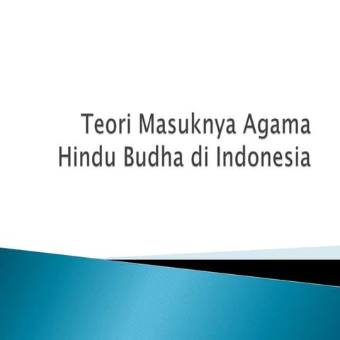 Teori masuknya agama hindu budha di indonesia