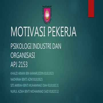 Teori motivasi pekerja