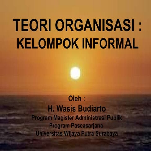 Teori Organisasi Wasis 4