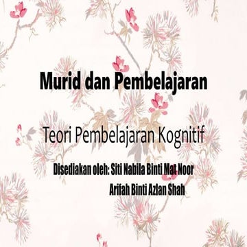 Teori Pembelajaran Kognitif