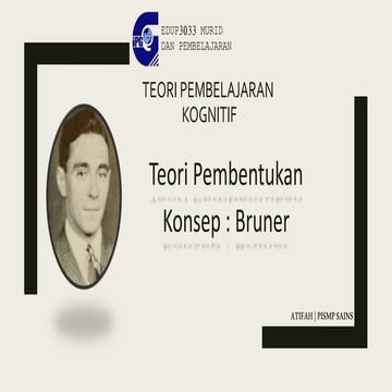 Teori Pembelajaran Kognitif - Teori Pembentukan Konsep Bruner
