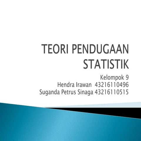 Teori pendugaan statistik presentasi
