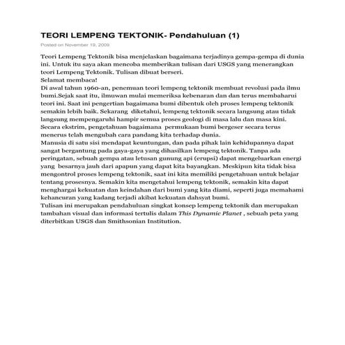 Teori tektonik lempeng