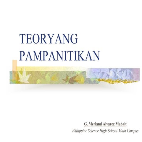 Teoryang Pampanitikan
