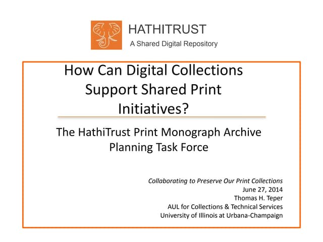How Can Digital Collections Support Shared Print Initiatives?
