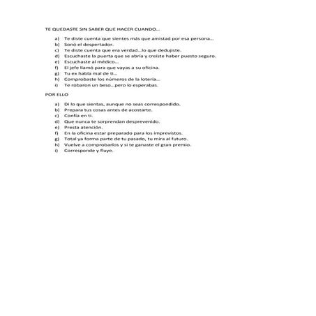 TE QUEDASTE SIN SABER QUE HACER CUANDO