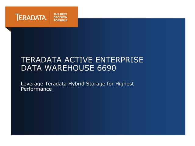 Teradata Active EDW 6690