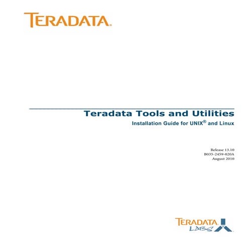 Tera data install guide for linux