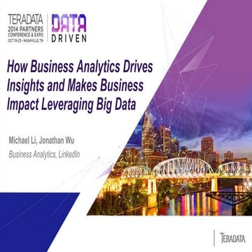 How Business Analytics drives business value - Teradata partners conference N...