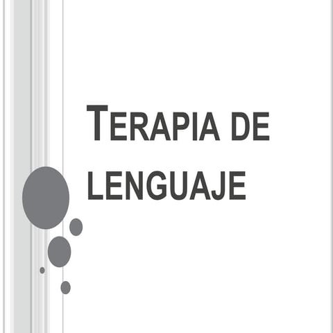 Terapia de lenguaje