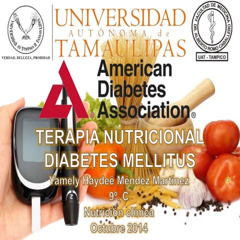 Terapia nutricional de diabetes mellitus tipo 1 y 2