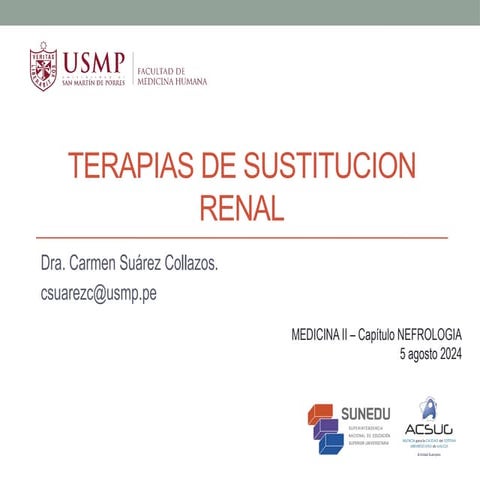 Técnicas de Tratamiento Sustitutivo Renal | PPT