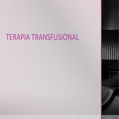 Terapia transfusional
