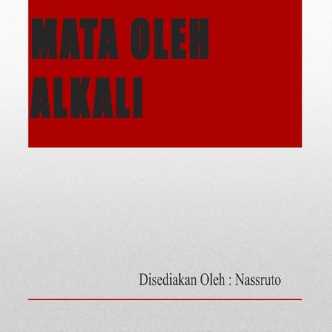 TERBAKAR MATA OLEH ALKALI