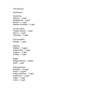 Terceirona   artilharia