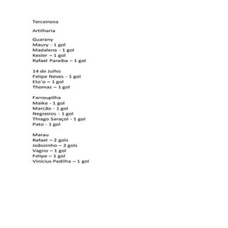 Terceirona   artilharia