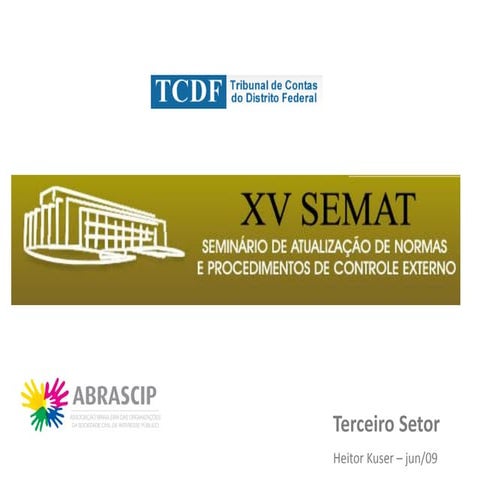 Terceiro setor   apresentação tribunal de contas df