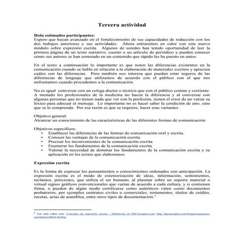 Tercera actividad del grupo del diplomado