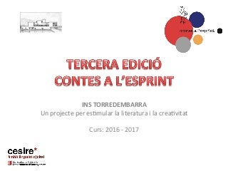 TERCERA EDICIÓ CONTES A L'ESPRINT