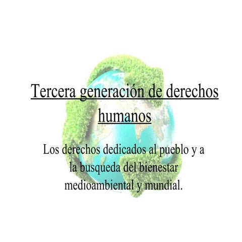 Tercera generación de los derechos