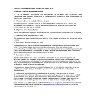 Tercera prueba parcial de evolución...