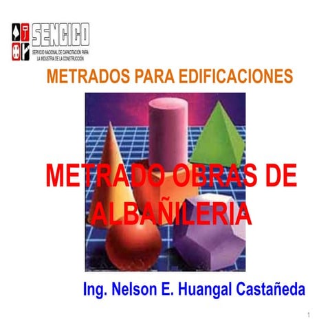 METRADOS PARA EDIFICACIONES PARTIDAS, UNIDADES