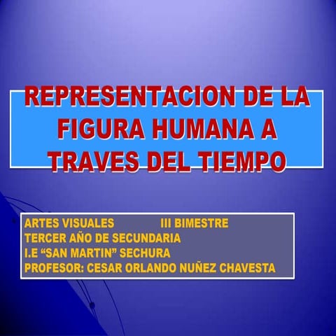 Tercero representacion de la figura humana a traves del tiempo | PPSX