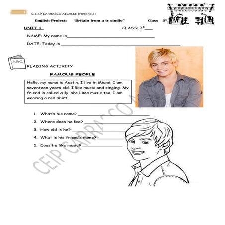 Temas 3º E.P. Proyecto Inglés. CEIP CARRASCO ALCALDE