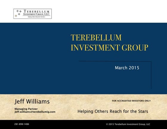Hedge Fund Pitch Book - Terebellum Investment Group