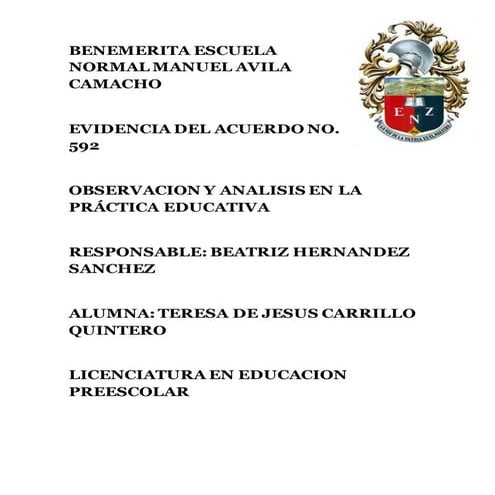 Teresa de jesus carrillo quintero evidencia de acuerdo