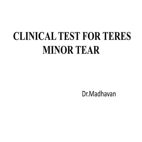 Teres minor tear test 