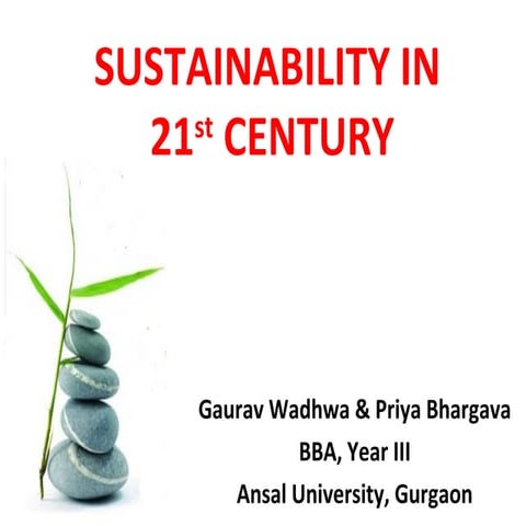 Role of NGO's in Sustainable Development (Sustainability in 21st Century)