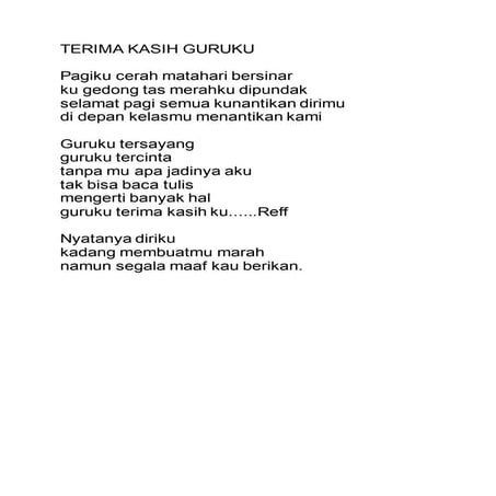 Terima kasih guruku | PDF