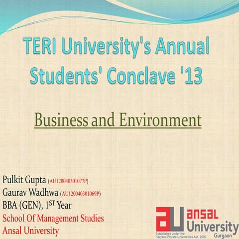 Business and Environment