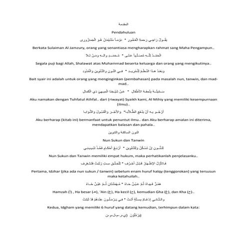 Terjemah Tajwid Tuhfatul Atfal