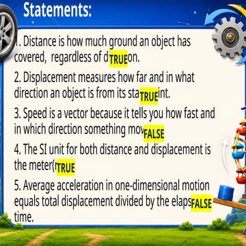 Comprehensive Guide to Linear Motion: Displacement, Velocity, and ...