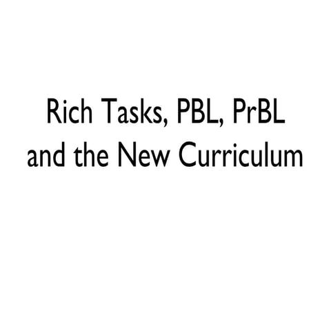 Term 2 2013 rich tasks etc