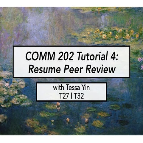 Tutorial 4 - Resume (Tessa Yin) 
