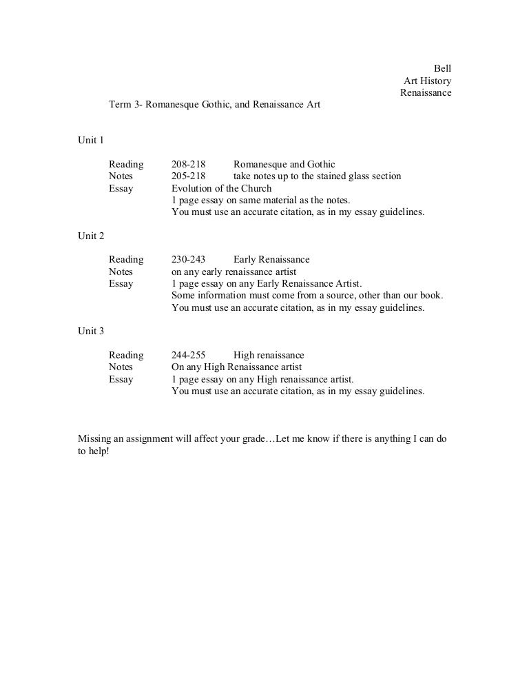 Term 3 Assignments