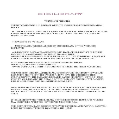 Term and policy | PDF
