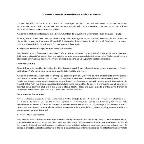 Termeni şi condiţii de funcţionare_ro