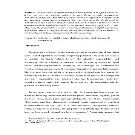 authenticity digital records term essay