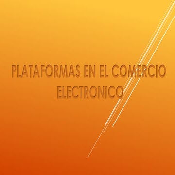 PLATAFORMAS COEMRCIO ELECTRONICO