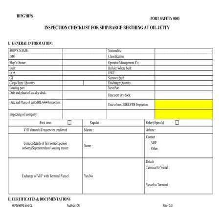 Updated list of certificates and documents to be carried on ship as ...