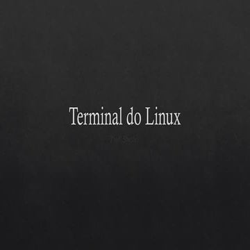 Terminal do Linux para aula de informática | PPTX